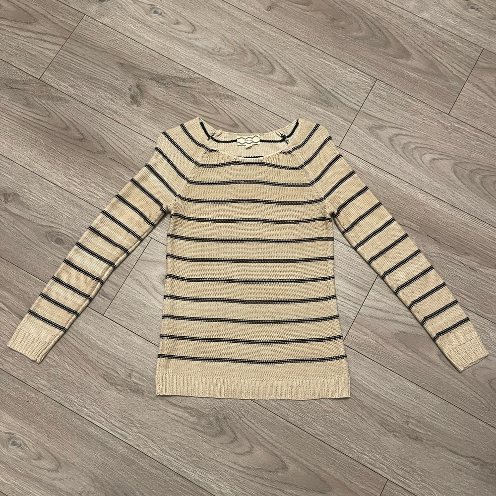 Pink Rose Stripe Sweater